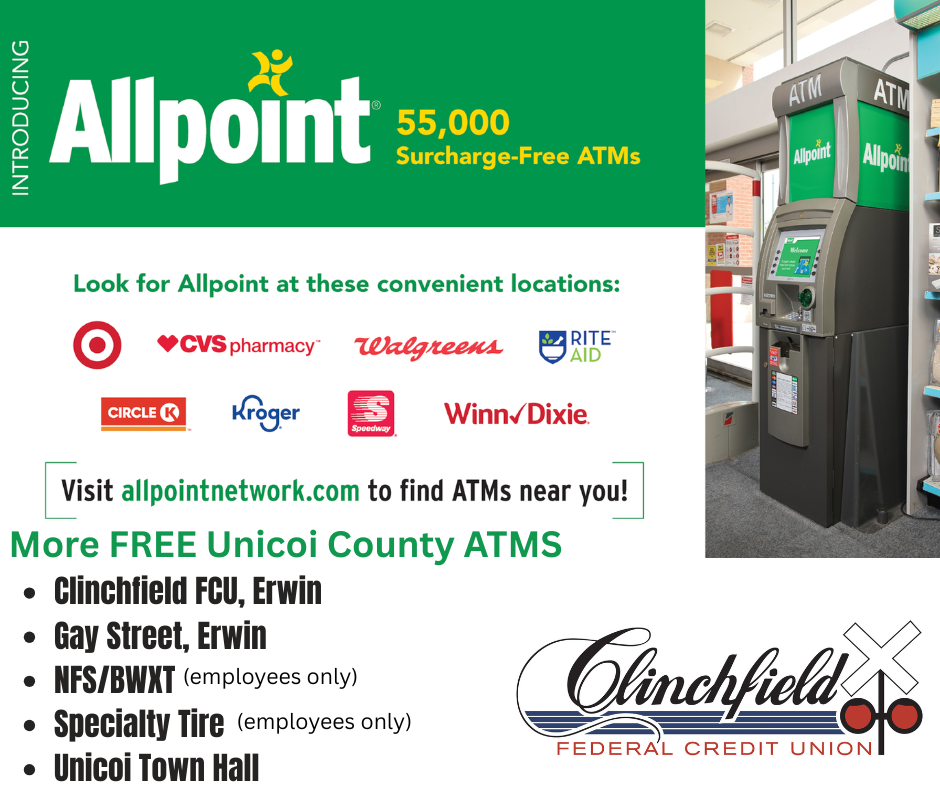 Introducing Allpoint 55,000 Surcharge-Free ATMs.  Look for Allpoint at these convenient locations: Target, CVS Pharmacy, Walgreens, Rite Aid, Circk K, Kroger, Speedway, Winn Dixie.  Visit allpointnetwork.com to find ATMs near you!