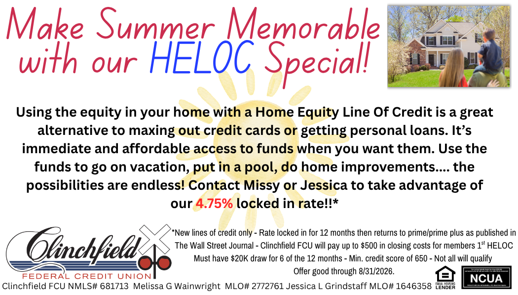 Visit our Mortgage Loan page for details on Home Equity Lines of Credit.
