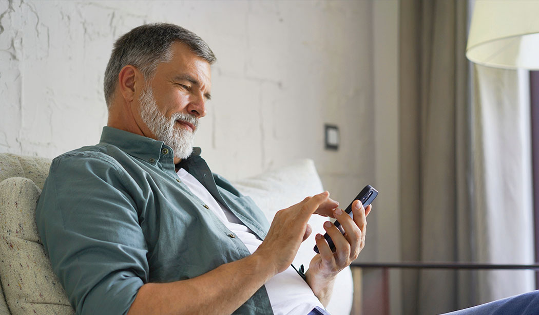 Man on mobile phone